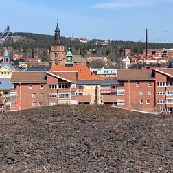 views of Falun from the slagheaps